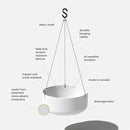 Veradek Mason Series Hanging Kona Planter - Round Planter for Outdoor Balcony/Patio | Made from Plastic-Stone Composite with Hanging Attachment | Modern Décor for, Flowers, Succulents, Small Plants by GreenHaven Gardens