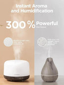InnoGear 500ml Essential Oil Diffuser with Remote Control, Premium Ultrasonic Aromatherapy Diffusers Scent Humidifier Vaporizer Auto-Off Timer for Large Room Home, Brown by CozyNest Decor