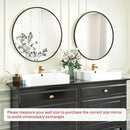 Fabuday Black Circle Mirror for Wall 22 inch - Round Mirror for Bathroom, Entryway, Living Room, Hallway, Bedroom Decor, Small Matte Frame Mirrors by CozyNest Decor