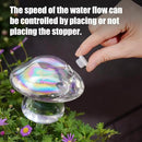 NiHome Iridescent Glass Mushroom Plant Self Watering Globes 3-Pack, Electroplated Hand-Blown Glass Automatic Plant Hydration System for up to 3 Weeks, Easy Refill Design with Adjustable Flow Rate by GreenHaven Gardens