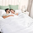 PHF Ultra Soft Waffle Weave Blanket King Size 104"x 90"- Washed Lightweight Breathable Cozy Woven Blanket for Bed - Aesthetic Decor for Couch Bedding Sofa Home Car - White by CozyNest Decor