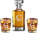 Personalized Square Whiskey Decanter Set for Men 750ml Luxury Gift for Valentine's, Birthdays, Anniversaries - Liquor Decanters with 2 or 4 Glasses Retirement, Weddings - 24 Engraved Design Options by CozyNest Decor