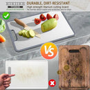Titanium Cutting Board Double-sided non-slip silicone edging Pure Titanium Cutting Boards for Kitchen - Double-Sided Food-Grade Chopping Board Non-Stick Durable and easy to clean (Small) by CozyNest Decor