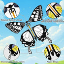 SANYIYIBA 24 Pack Flying Butterfly Craft Kit with 12 Wind Up Butterflies and 12 Color Pens DIY Toys for Kids' Parties School Activities and Parent-Child Fun by TinyTreasures Baby Boutique