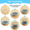 Trampoline for Kids, Upgrade Full Anti-Rust 440lbsToddler Trampoline with Net, Upgraded Ring Legs with Adjustable Gymnastics Bar&Toys, Gifts for Ages 1-8 Boys&Girls by TinyTreasures Baby Boutique