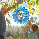 Butterfly Wind Spinner Outdoor, Wind Spinners for Yard and Garden, 3D Metal Butterfly Wind Catcher Decor Hanging Wind Sculpture Decoration, Butterfly Gift for Women Girl Mother Wife Grandma by GreenHaven Gardens