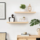 Fun Memories Farmhouse Floating Shelves - 8 Inch Deep Rustic Wood Wall Shelf - Premium Solid Pine Wood Storage Shelf for Kitchen Living Room Bedroom - 24" W x 8" D - Set of 2 - No Stain - Unfinished by CozyNest Decor