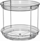 LAMU 2 Pack 2 Tier Lazy Susan Turntable Organizer 9.25'' Rotating Spice Rack Organization for Cabinet, Kitchen, Pantry, Countertop, Bathroom, Vanity, Medicine Cabinet Organizer, Grey by CozyNest Decor