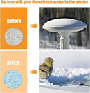 Kardeep 500W Bird Bath Heater, Cast Aluminum Submergible Stock Tank Heater De-icer Thermostatic Control Chicken Water Heater, Bird Bath Deicer for Winter Livestock by GreenHaven Gardens