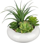 Large Artificial Succulents Plants Faux Succulents in Pots Fake Succulent Arrangement Potted Plants with White Ceramic Pot for Office Desk Bathroom Shelf Living Room Indoor & Outdoor Home Decor by GreenHaven Gardens
