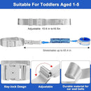 Accmor Toddler Leash with Reflective Baby Anti Lost Wrist Link, 2 in 1 Kids Walking Harnesses Belt Leashes with Key Lock for Boys Age 1-4, Keep Child Close Wristband Rope Tether for Outdoor Travel by TinyTreasures Baby Boutique