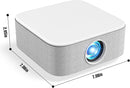 Portable Mini Projector with Electric Focus, NICPOW Full HD 1080P Projector, Bluetooth Movie Projector with Auto Keystone, Two-Way Bluetooth, Ideal for Indoor Outdoor Use, White by TinyTreasures Baby Boutique