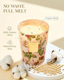 M&SENSE Extra Large Candle Strawberry Vanilla Scented, 3-Wick 35oz 150H Long Lasting, Natural Soy Wax Aromatherapy Candle for Stress Relief, Gifts for Home Decor by CozyNest Decor