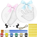 Baby Handprint Footprint Keepsake Ornament Kit, Personalized Baby Foot Printing Kit for Newborn Clay Impression Handmade DIY Imagination to Create by TinyTreasures Baby Boutique