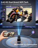 CLOKOWE Mini Projector, 4K 1080P Support projector with wifi and bluetooth,270°Adjustable Stand Outdoor Home Theater galaxy Projector with Android TV OS & 8000+APPS for Phone/TV Stick/Laptop/HDMI by TinyTreasures Baby Boutique