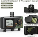 Diivoo Sprinkler Timer 3 Zone, Water Hose Timer 3 Outlet for Garden, Programmable Automatic Irrigation Timer with Rain Delay and Manual/Auto Mode Watering IP54 for Lawn, Yard, Pool by GreenHaven Gardens