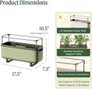 Vego Garden 2 Pack Herb Indoor Plant Box, Self Watering Planters Pots with Trellis for Kitchen Window Sill or Countertop Plants Cage - Sage Green by GreenHaven Gardens