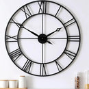 CLXEAST 30 Inch Large Wall Clock Modern, Oversized Roman Numeral Decorative Black Metal Wall Clock for Living Room Decor,House Warming Gifts New Home by CozyNest Decor