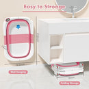 Collapsible Baby Bathtub,Baby Bath Tub with Soft Cushion & Thermometer,Baby Bathtub Newborn to Toddler 0-36 Months,Portable Travel Baby Tub by TinyTreasures Baby Boutique