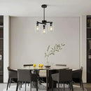 3 Light Modern Dining Chandeliers Over Table，Black Light Fixture for Dining Room，Farmhouse Chandelier with Glass Shade，Industrial Pendant Lighting for Kitchen Island，Foyer,Hallway, Bedroom by CozyNest Decor