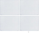 Peg Board, Heavy Duty Steel Organization Panels, Universal 1/8 and 1/4 Peg Board Accessories, Ideal for Garage Tool Storage, Pack of 4(White, 16X12) by GreenHaven Gardens