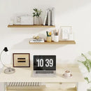 Fun Memories Floating Shelves for Wall, 32" Rustic Wood Deep Wall Mounted Shelves with Invisible Brackets for Decor & Storage, Floating Shelf for Living Room, Bathroom (Oak, Set of 2) by CozyNest Decor