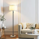 Floor Lamp for Bedroom,Modern Floor Lamp for Living Room,Standing Lamp with Marble Base,Tall Standing Lamp for Bedroom,Reading,Office & Kids' Room,LED Bulb Included(Black) by CozyNest Decor