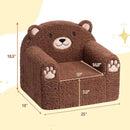 ALIMORDEN Animal Series Kid's Chair, Ultra-Soft Comfy Foam Filled Toddler Sofa Chair, Cute Animal-Shaped Design Toddler Couch, Lightweight Birthday for Boys & Girls (Brown Bear) by CozyNest Decor