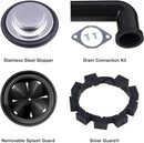 Waste Maid 10-US-WM-658-3B Garbage Disposal Anti-Jam Stainless Steel Food Waste Grinding System, 1-1/4 HP Premium, Black by CozyNest Decor