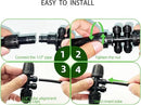 4pcs 1/2'' to 1/4'' Barbed Tee Quick Connector Push-to-Fit 6 Way Drip Irrigation Fittings by GreenHaven Gardens