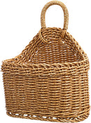 DECHOUS Small Wall Hanging Wicker Storage Basket - Plastic Woven Basket Kitchen Organizing Storage for Garlic Potato Onion Fruits - Home Pantry Wall Decor Housewarming, 9.3x7.5x4.7 Inch by GreenHaven Gardens