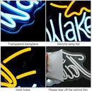 WLHOPE Wake in Bake Neon Signs Yellow Blue LED Neon Signs for Wall Decor, USB Fried Eggs Neon Light Letter Bakeing Neon Sign for Bedroom Home Kitchen Cake Baking Shops Cafes Birthday Party by GreenHaven Gardens