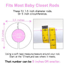 Pro Goleem Baby Closet Dividers Pink Baby Closet Organizer for Nursery Baby Clothes Size Age Dividers Fits 1.5" Rod 6 PCS by TinyTreasures Baby Boutique