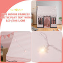 INFANS Kids Play Tent with Washable Mat Star Light Windows, Anti-Trip Large Playhouse Toys for Children Boys Girls, Indoor Outdoor Princess Tents Castle for Toddlers (Pink) by TinyTreasures Baby Boutique