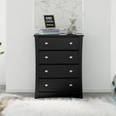 Storkcraft Crescent 4 Drawer Chest (Black) – GREENGUARD Gold Certified, Easy-to-Match Chest of Drawers for Nursery and Kids Bedroom, Dresser Organizer for Children’s Bedroom by TinyTreasures Baby Boutique