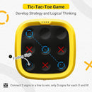4-in-1 Handheld Tic Tac Toe Game Portable Electronic Board Games for Kids & Adults, Travel Games, Birthday Gifts, Yellow by TinyTreasures Baby Boutique