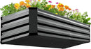 KING BIRD Raised Garden Bed Kit with Bottom 2025 Upgraded Galvanized Planter Garden Box Outdoor & Indoor for Gardening, Vegetables, Flowers, Dark Grey, 47.2x23.6x11.8 in by GreenHaven Gardens