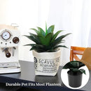 JUSTOYOU 14" Large Artificial Succulent Faux Agave Plant in Pot, Fake Potted Desk Plant Realistic Greenery Artificial Plants for Indoor Office Home Decor Bathroom Kitchen Shelf (Dark Green) by GreenHaven Gardens