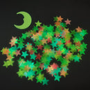 Glow in The Dark Stars and Moon Stickers for Ceiling - 200pcs 3D Luminous Adhesive Stars Create Realistic Starry Sky - Room Decor for Kids Bedroom, Wall Stickers by TinyTreasures Baby Boutique