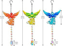 Set of 3 Guardian Angel Suncatchers, Crystal Angel Sun Catcher for Windows Hanging, Stained Glass Angel Ornament for Outdoor Christmas Decor by GreenHaven Gardens