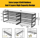 Wall Mount Power Tool Organizer, 4 Layer 8 Drill Hangers Storage Rack, Tool Organizers and Storage for Garage, Workshop, Pegboard, Shed - 33 inch by GreenHaven Gardens