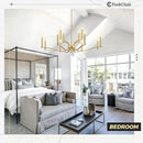 12 Light Gold Living Room Chandelier High Ceiling Foyer Candle Chandelier Large Modern Brass 44in Metal Chandeliers Hanging Light for Master Bedroom Dining Room Light Fixture Over Table by CozyNest Decor