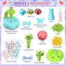 KLAPTOR Arts and Crafts for Kids Ages 4-6: Toys for Ages 5 6 7 8 9 – Birthday Gifts & Craft Set for Girl Age 3-9 - DIY 30+ Flower Bloom Maker with Music Light Base Vase Fridge Magnets Cards by TinyTreasures Baby Boutique