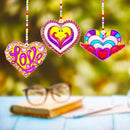 AUEKIV 30 Sets Valentine's Heart Suncatchers Craft DIY Kit Window Paint Art Suncatchers Valentine's Day Heart Sun Catcher Art Crafts Supplies for Valentine Gift Exchange Classroom Activities by GreenHaven Gardens