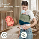 Baby Wrap Carrier, Lightweight Baby Wearing Wraps for Newborn and Infant, Soft Swaddle Holder Carrier, Cozy Baby Sling 7-35 lbs Blue+Green by TinyTreasures Baby Boutique