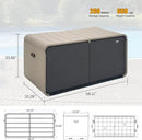 Domi 260 Gallon Resin Deck Box, Waterproof & UV-Resistant Outdoor Large Storage Box Lockable Storage Bin for Patio Cushions Pool Supplies Garden Tools and Delivery Storage by GreenHaven Gardens