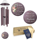 ASTARIN 36" Large Deep Tone Personalized Sympathy Wind Chimes, Memorial Wind Chime for Loss of Mother Father Loved One, Hummingbird Bereavement Gifts Decor Outdoor Patio Garden Graveyard by CozyNest Decor