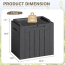 JUMMICO 31 Gallon Resin Deck Box Waterproof Indoor Outdoor Storage Boxes for Patio Furniture Cushions and Garden Tools (Gray, 31gallon-2 Packs) by CozyNest Decor