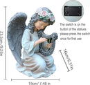 Garden Angel Decor Solar Angels Statues for Garden Waterproof Angel Sculpture Playing The Harp Solar Angels for Yard Patio Gardening Gift by CozyNest Decor