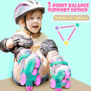 4-Pejiijar Rainbow Unicorn Kids Roller Skates for Girls Toddler Ages 2-4 5-8 8-12,Adjustable Roller Shoes with Luminous Wheels for Birthday Xmas Gifts by TinyTreasures Baby Boutique
